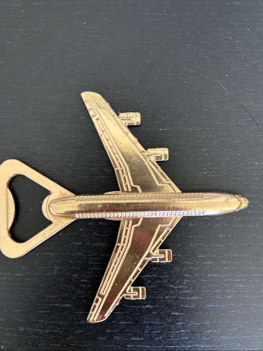 Gold Airplane Bottle Opener - Brand Unspecified